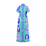 COMMERCIA RUCHED DRESS-SEAFOAM ROYAL