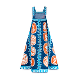 COMMERCIA MAXI DRESS-NAVY ORANGE