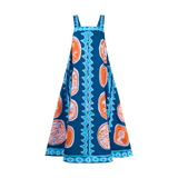 COMMERCIA MAXI DRESS-NAVY ORANGE