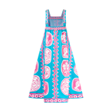 COMMERCIA MAXI DRESS-AQUA CORAL