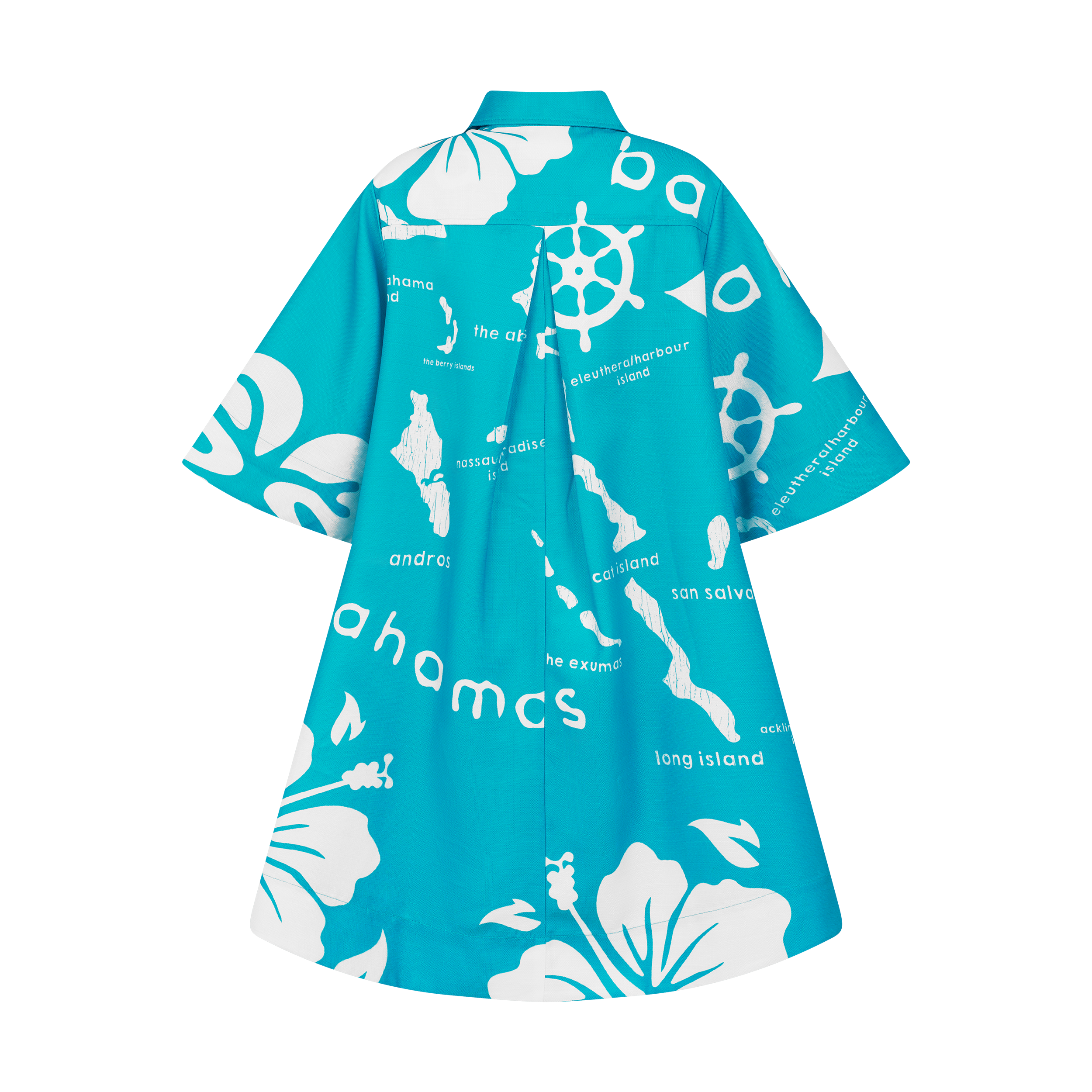 ARCHIPELAGO SHIRT DRESS-AQUA