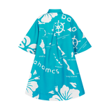 ARCHIPELAGO SHIRT DRESS-AQUA