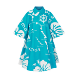 ARCHIPELAGO SHIRT DRESS-AQUA
