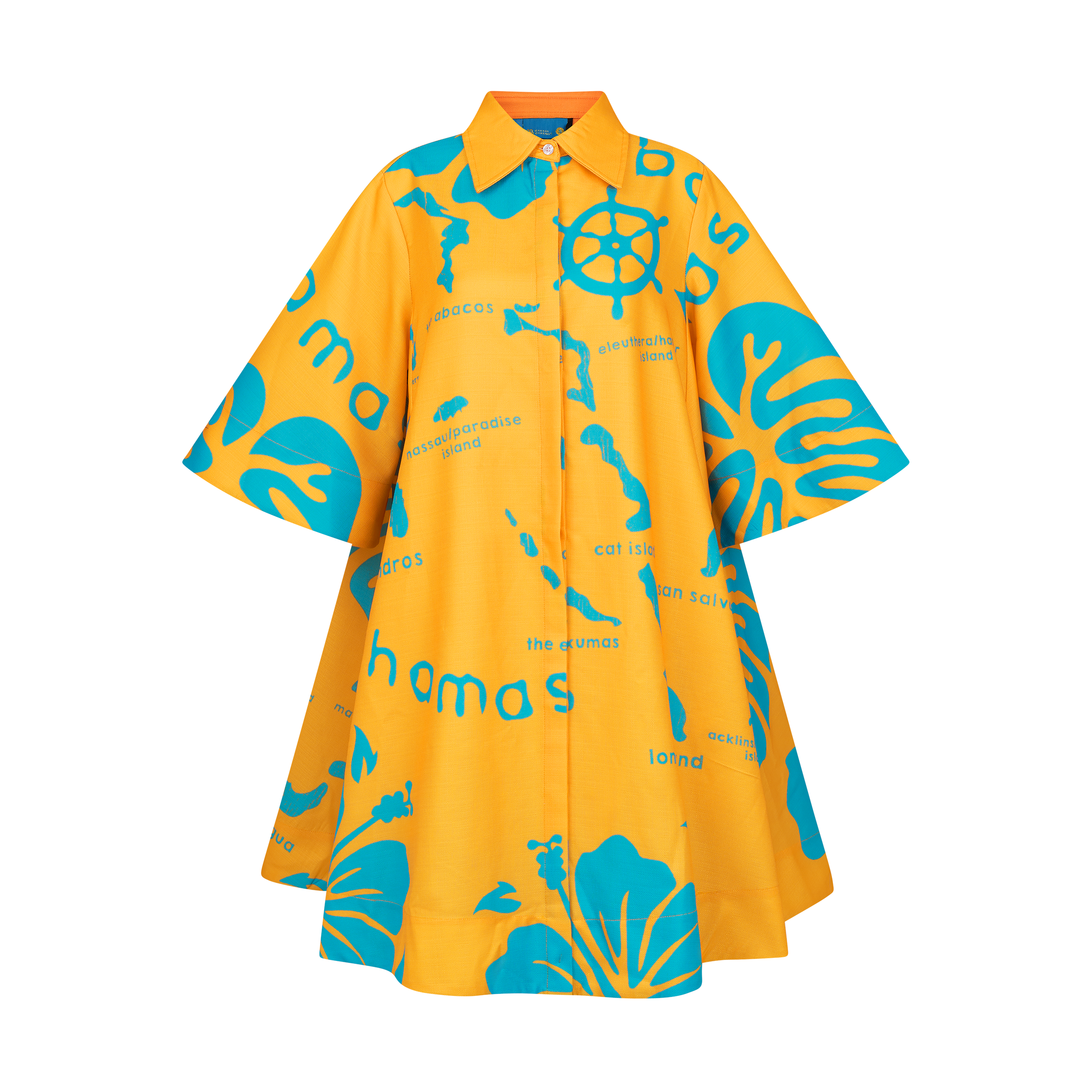 ARCHIPELAGO SHIRT DRESS-GOLD
