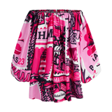 2025 BREAST CANCER OFF SHOULDER DRESS