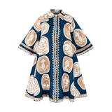 THE COMMERCIA SHIRT DRESS-NAVY