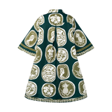 THE COMMERCIA SHIRT DRESS-GREEN