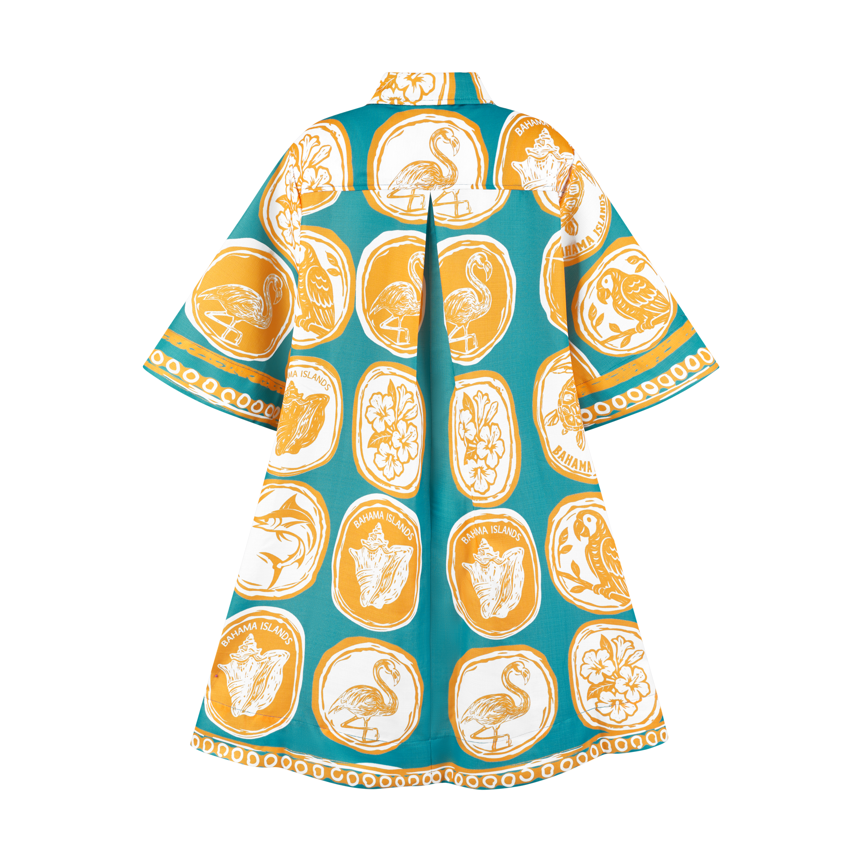 THE COMMERCIA SHIRT DRESS-AQUA