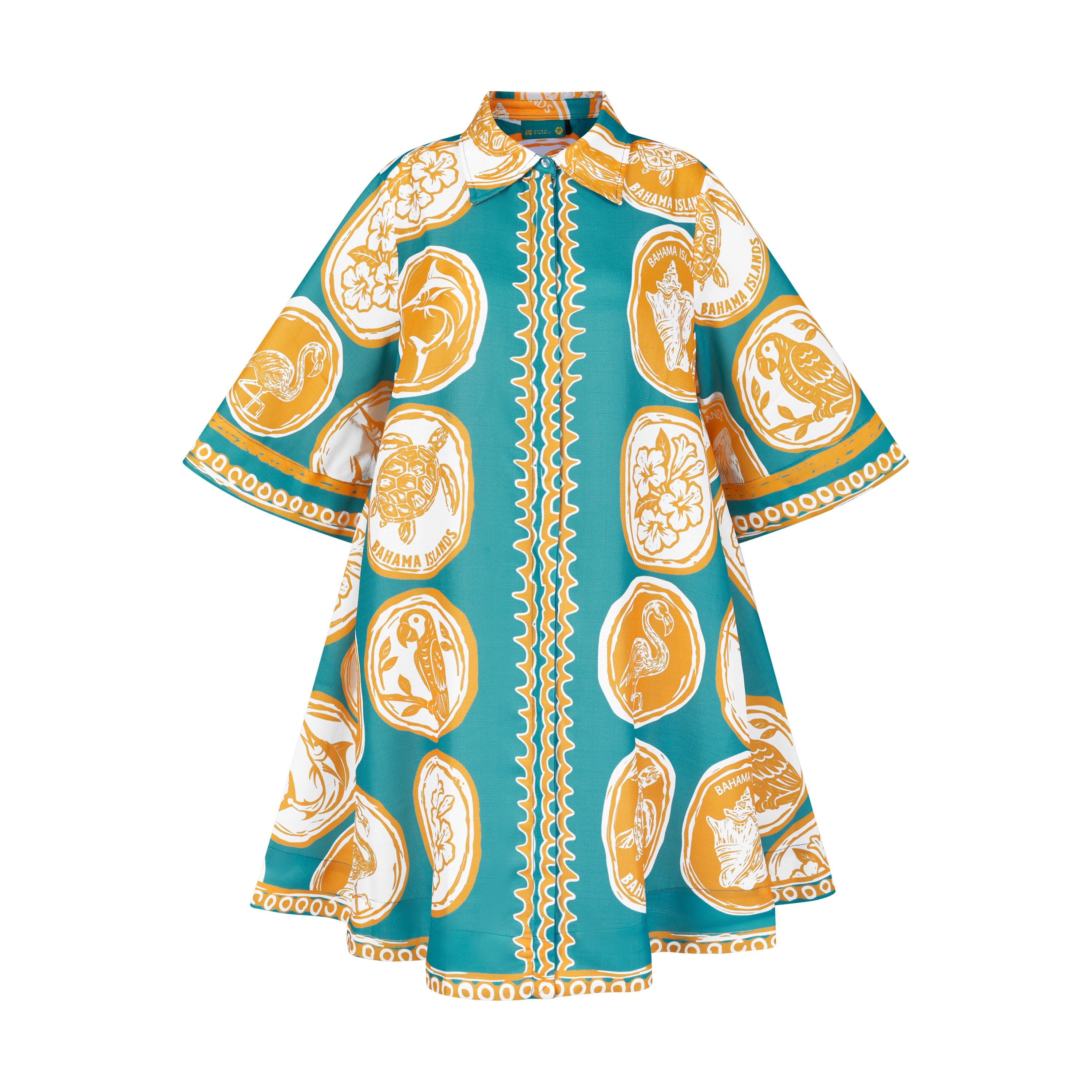 THE COMMERCIA SHIRT DRESS-AQUA
