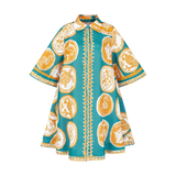 THE COMMERCIA SHIRT DRESS-AQUA