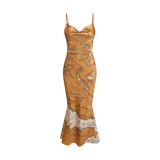 CARTE LUCAYOS DRESS-BROWN