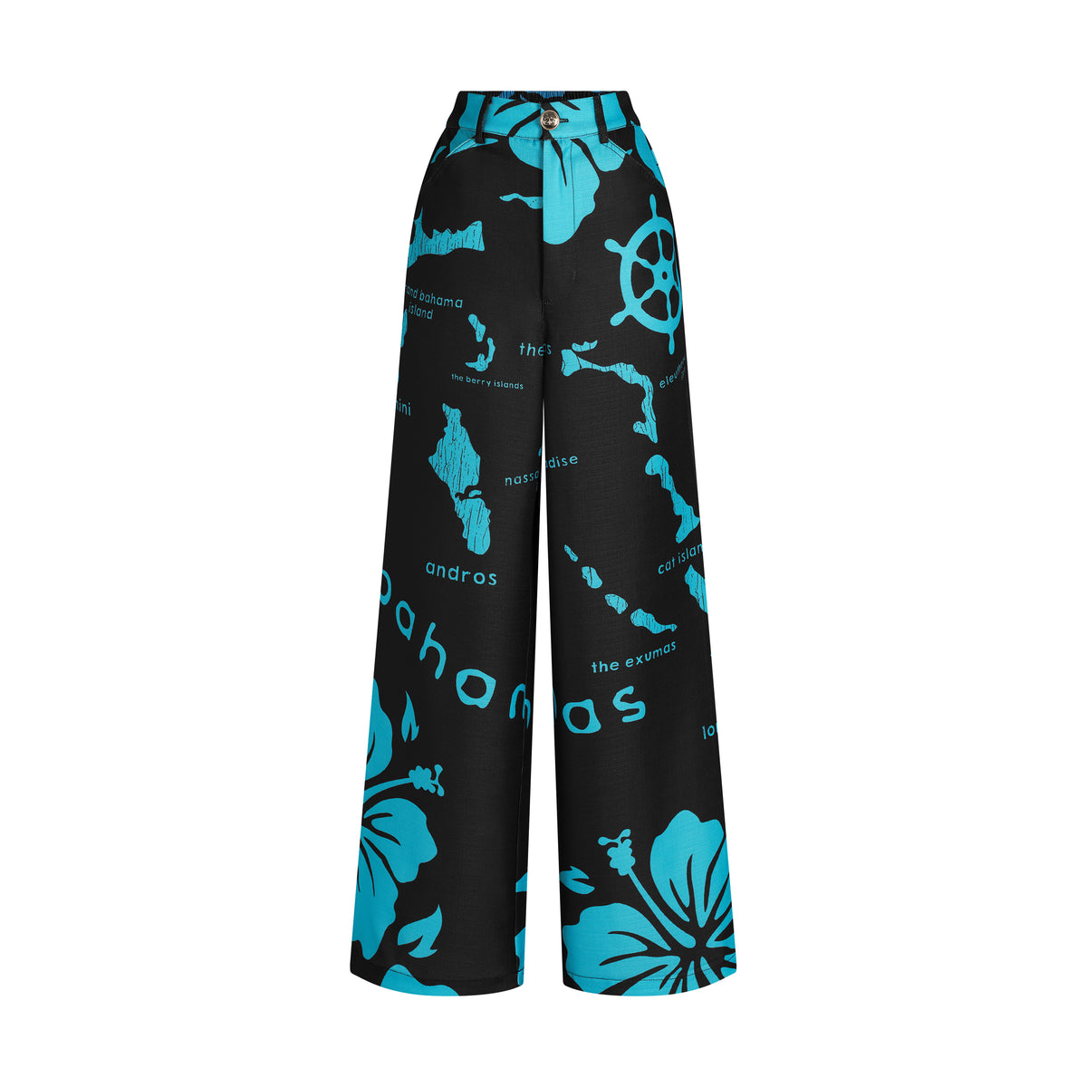 THE ARCHIPELAGO PANTS-BLACK & AQUA