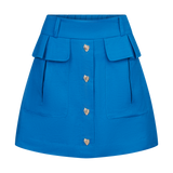 THE STROMBUS SKIRT-COBALT