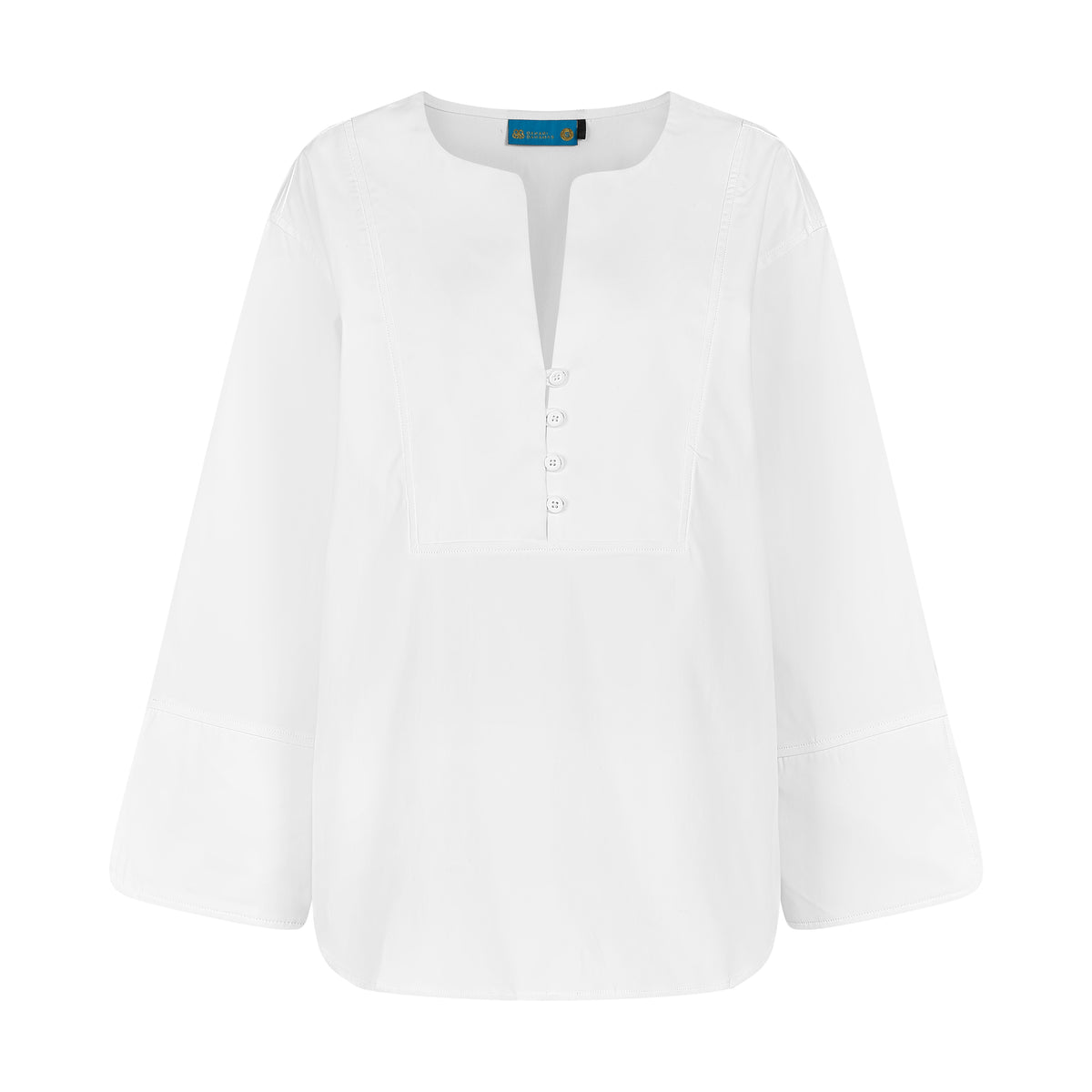 THE TUXEDO BLOUSE-WHITE