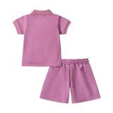 BOYS STAPLE POLO SET-MAUVE