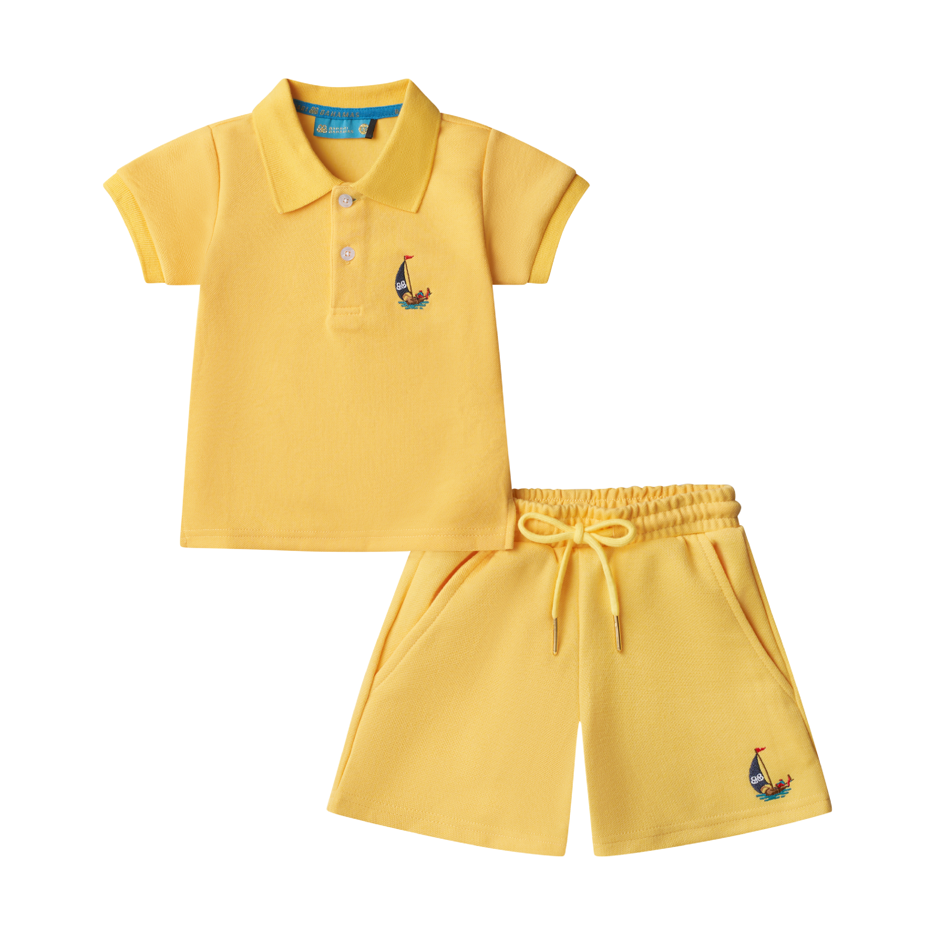 BOYS STAPLE POLO SET-YELLOW