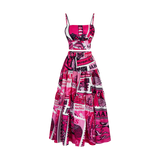 2025 BREAST CANCER TIERED SKIRT SET