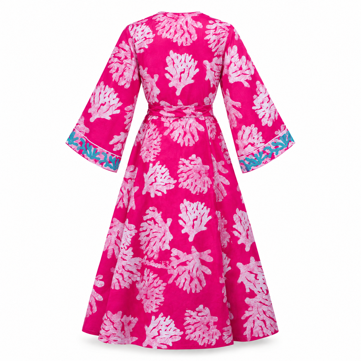 Bahari Androsia Wrap Dress- Pink