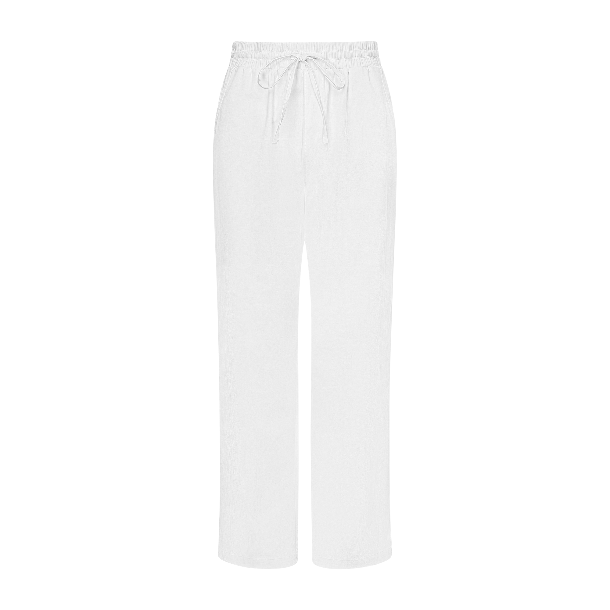 THE WOMEN'S XANADU LINEN PANTS-WHITE