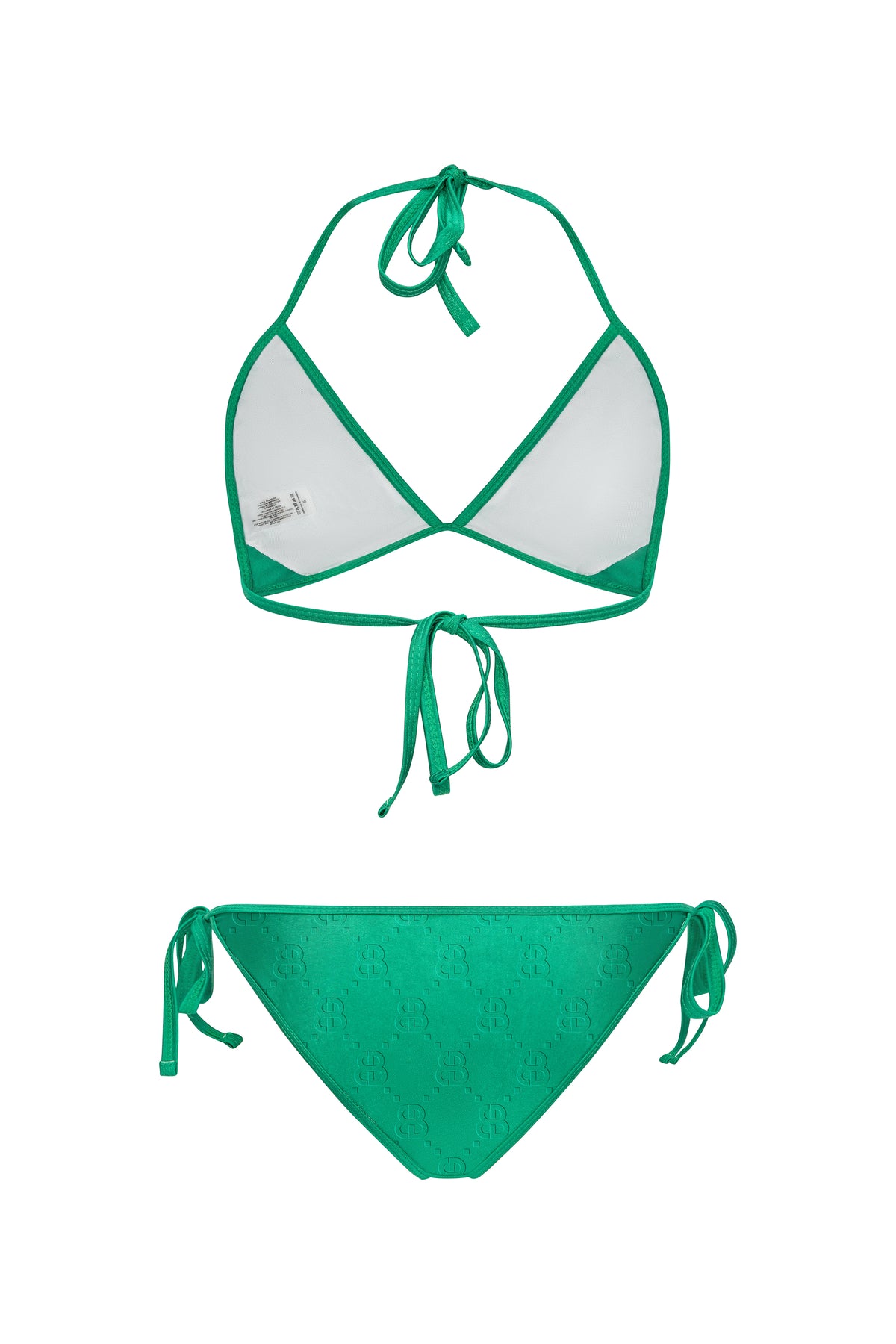 EMBOSSED MONOGRAM BIKINI-GREEN