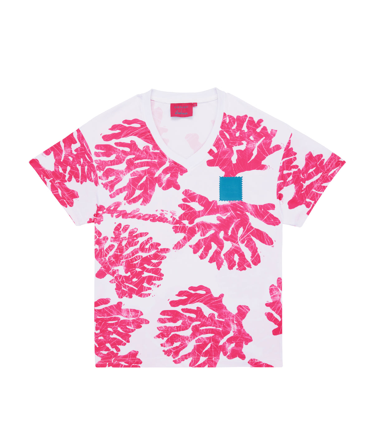 Androsia V-Neck Tee — White