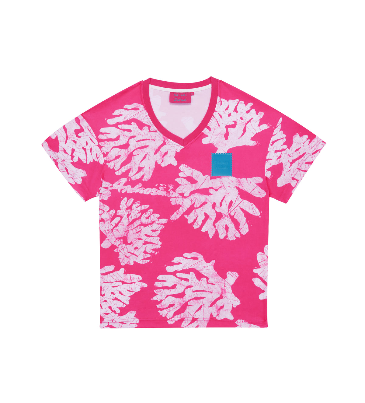 Androsia V-Neck Tee — Pink
