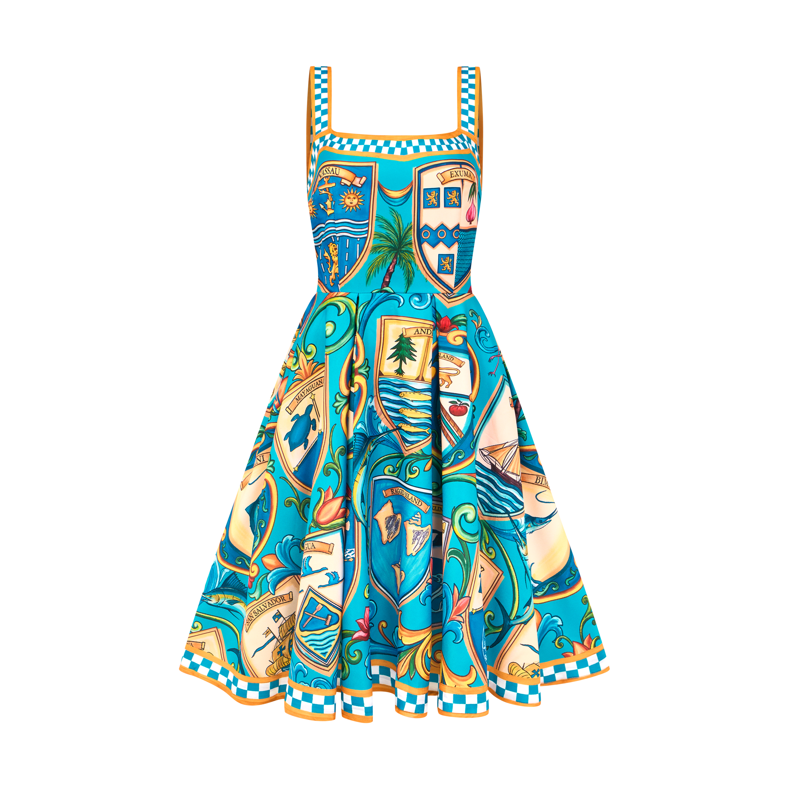 2026 INDEPENDENCE SWEETHEART DRESS-AQUA