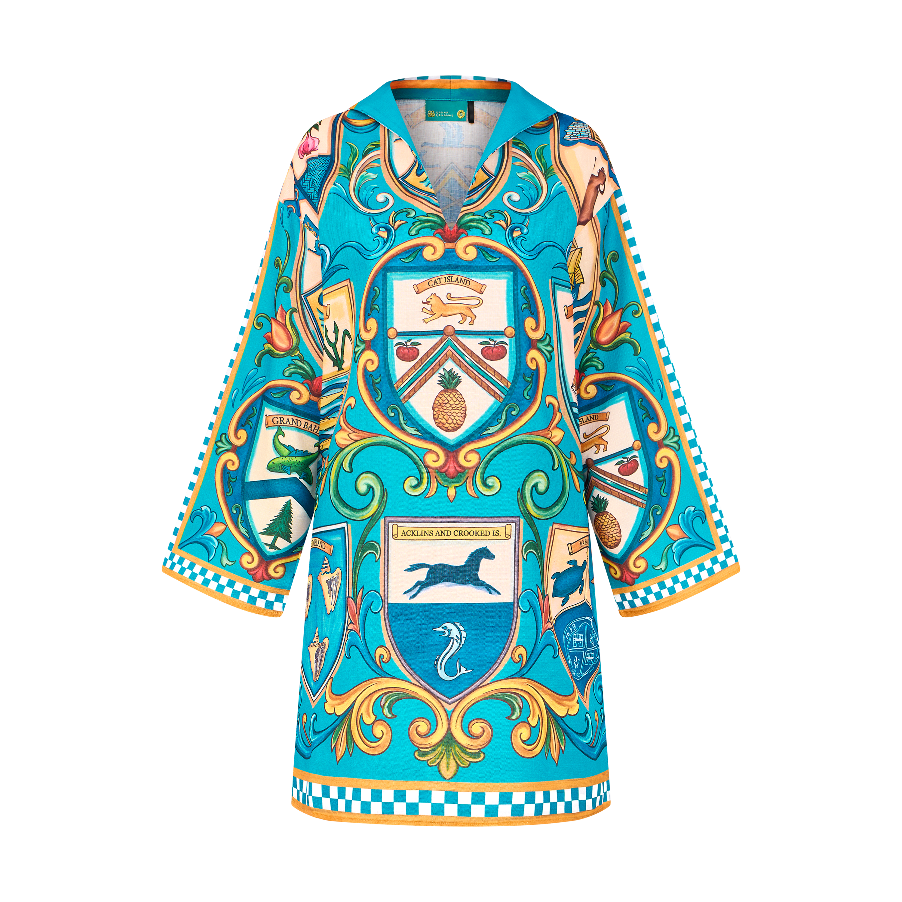 2026 INDEPENDENCE TUNIC DRESS-AQUA