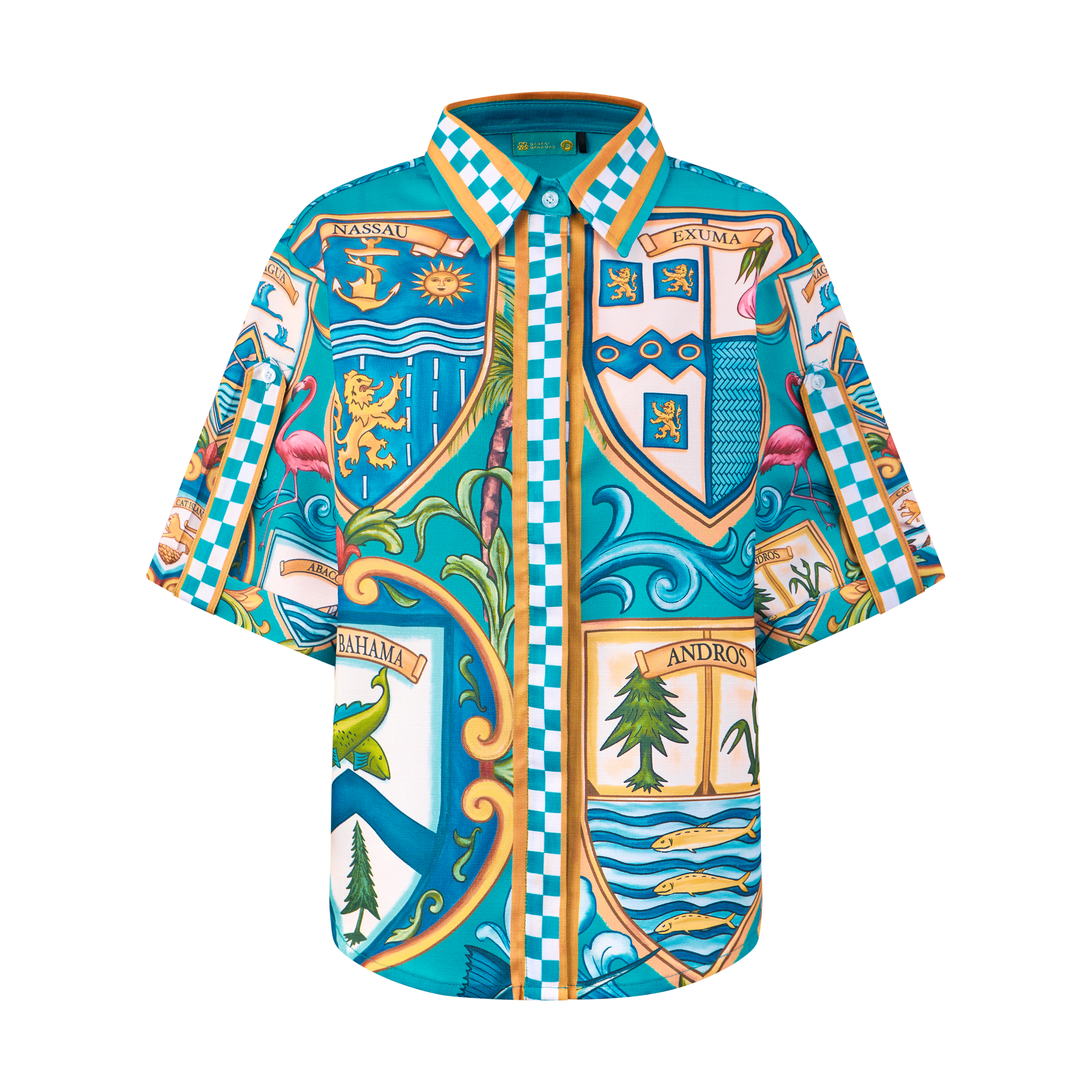 2026 INDEPENDENCE BLOUSE-AQUA