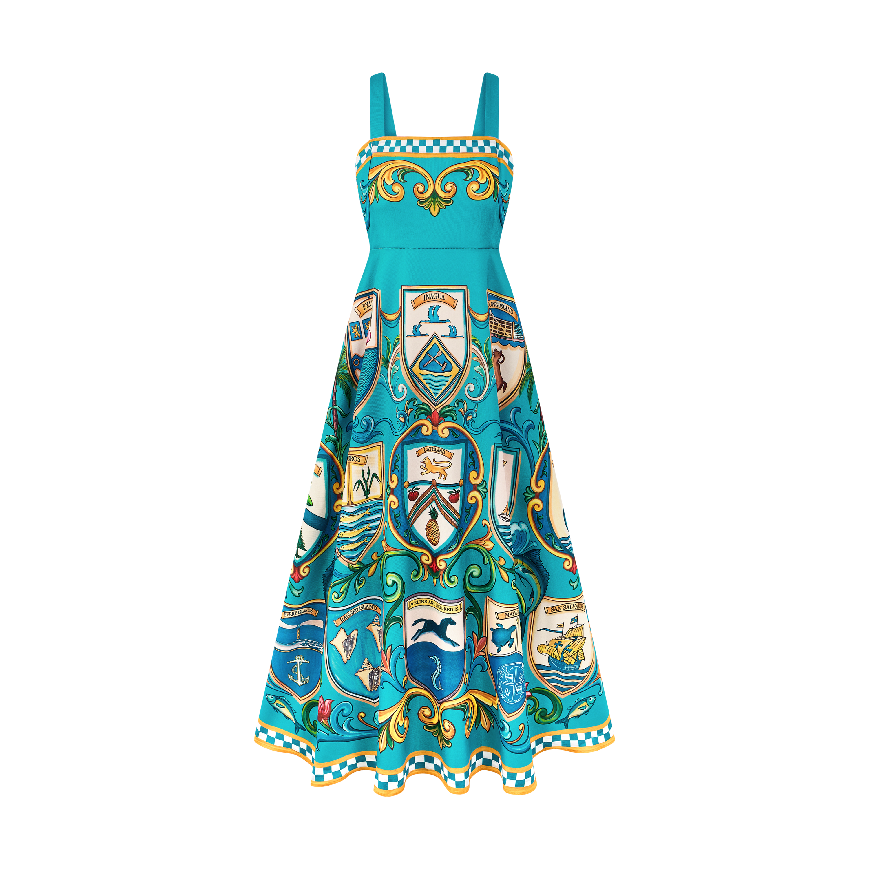 2026 INDEPENDENCE A-LINE MAXI DRESS-AQUA