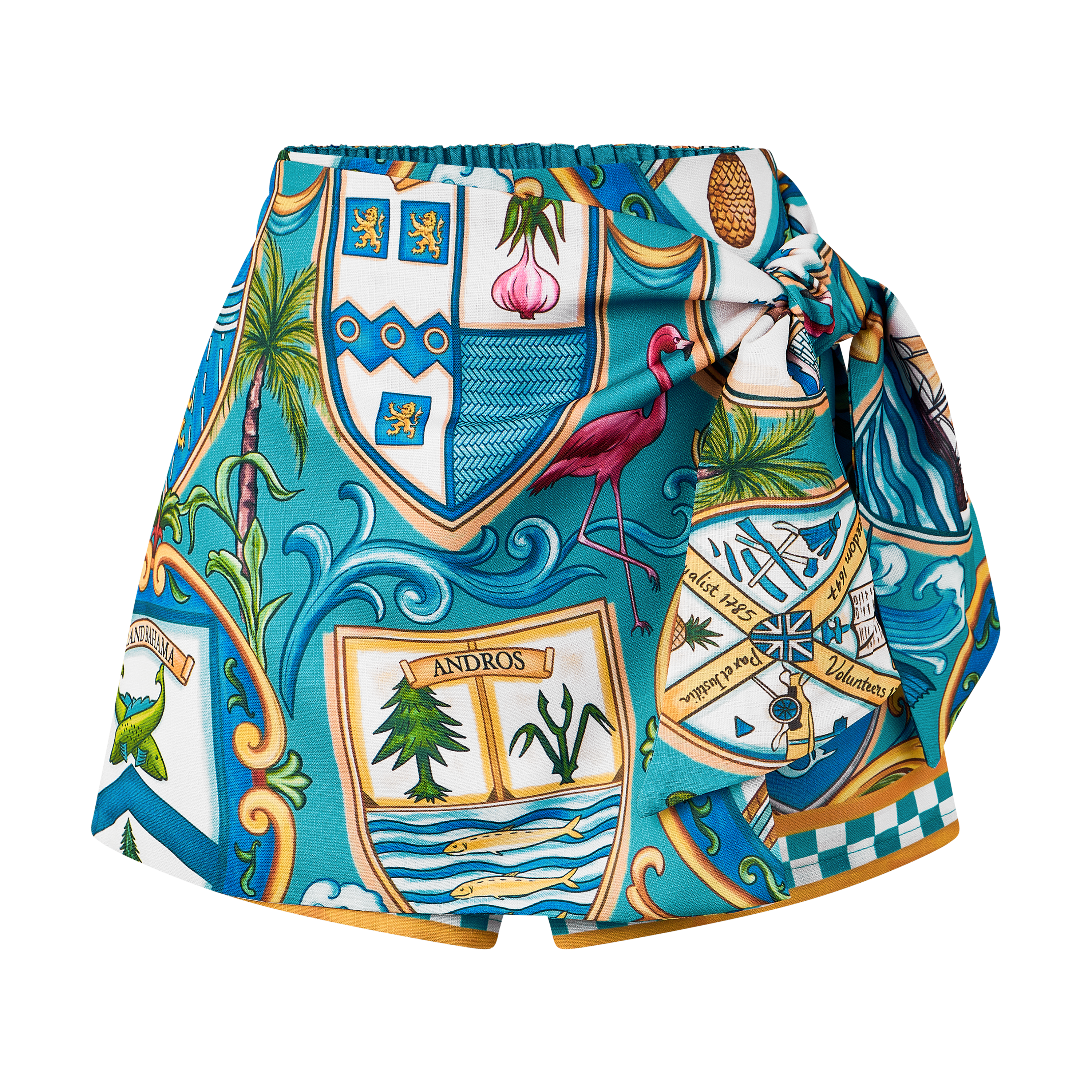 2026 INDEPENDENCE WRAP SKIRT-AQUA