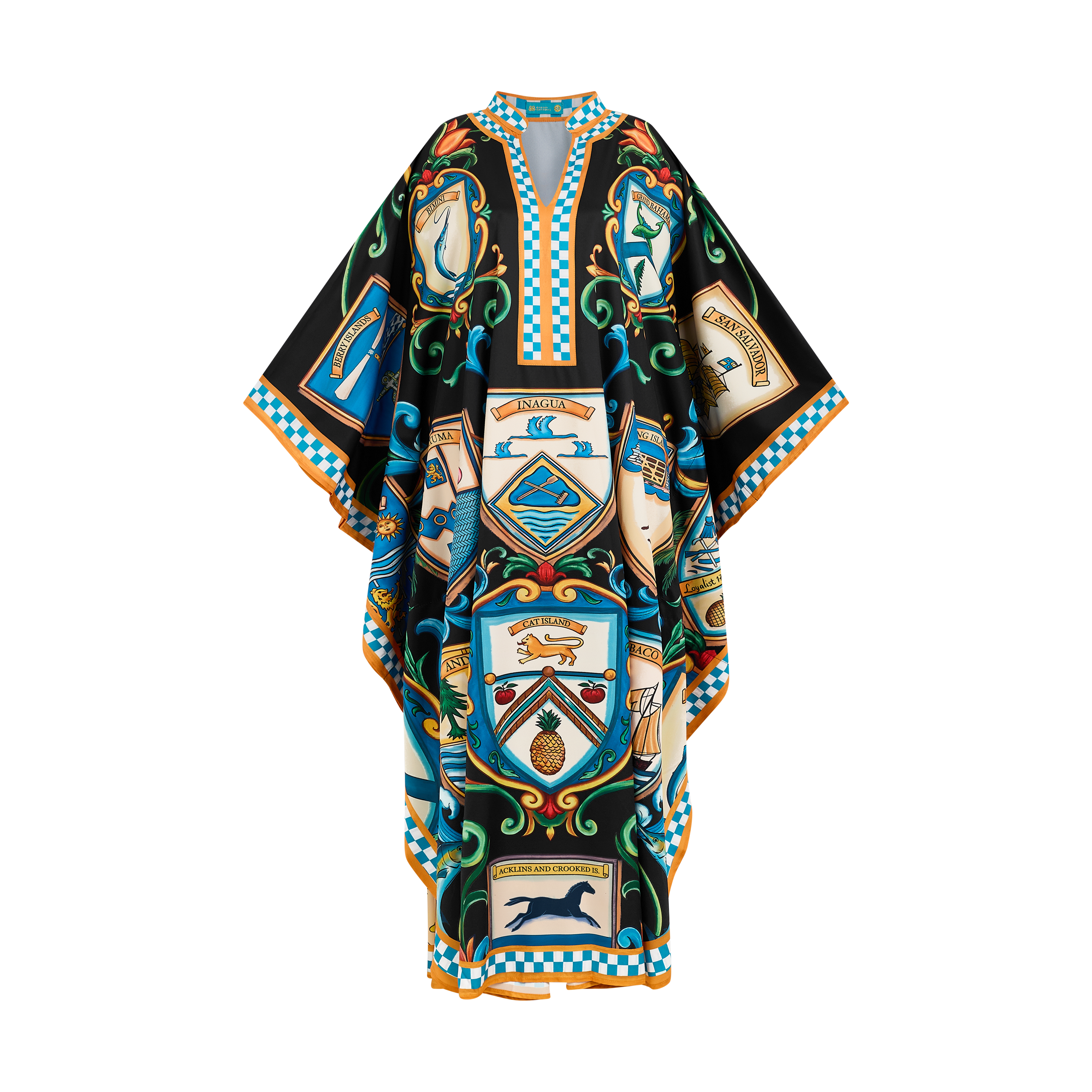 2026 INDEPENDENCE BAND COLLAR KAFTAN-BLACK