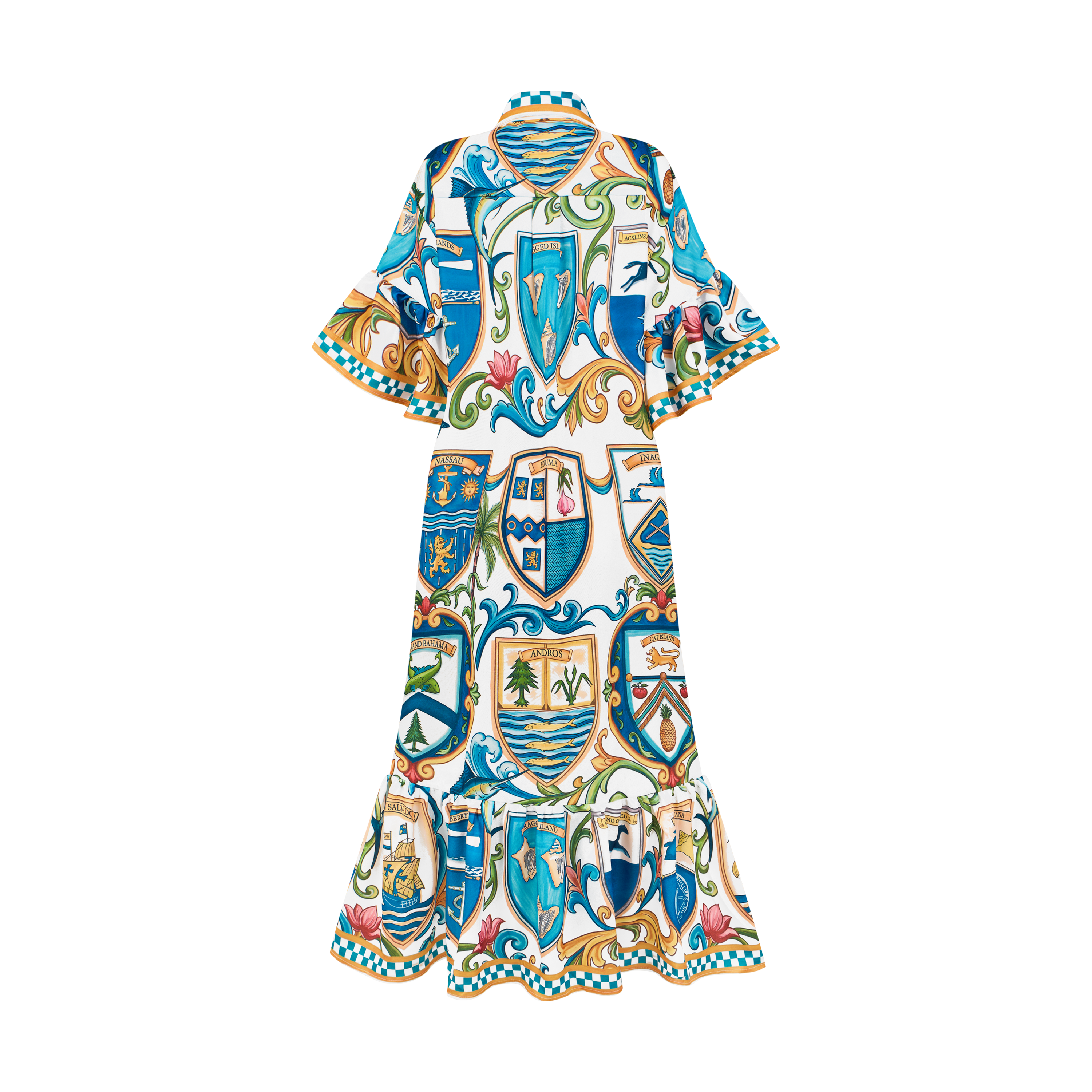 2026 INDEPENDENCE RUFFLE MIDI DRESS-WHITE