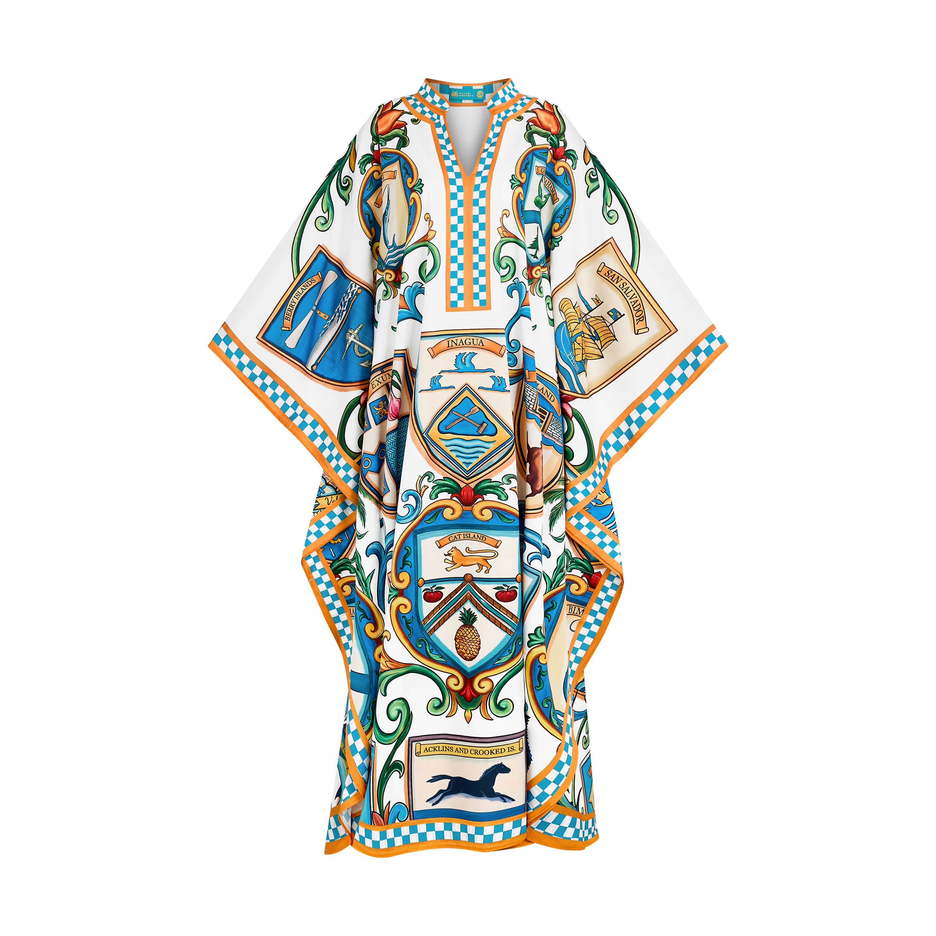 2026 INDEPENDENCE BAND COLLAR KAFTAN-WHITE