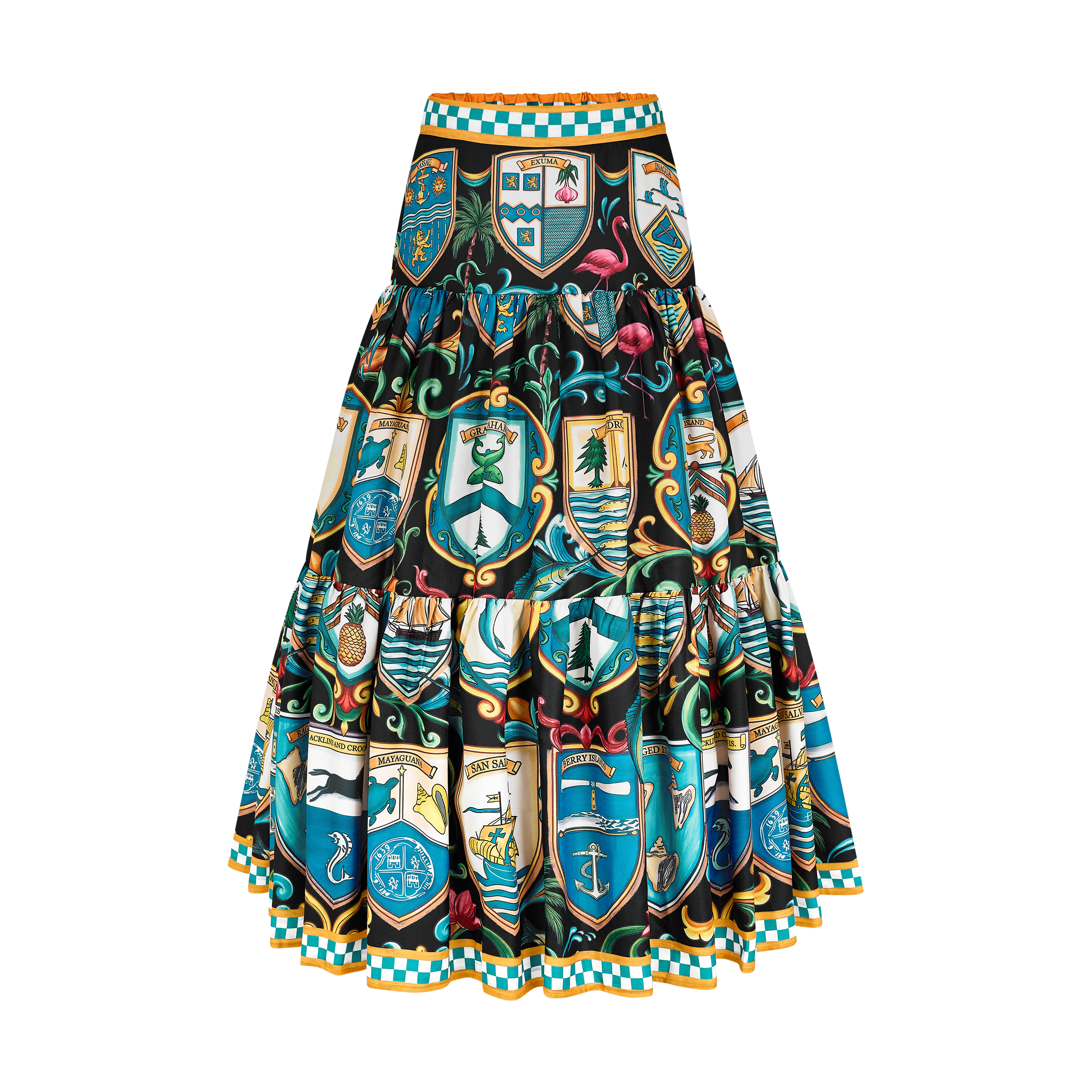2026 INDEPENDENCE TIERED MAXI SKIRT-BLACK