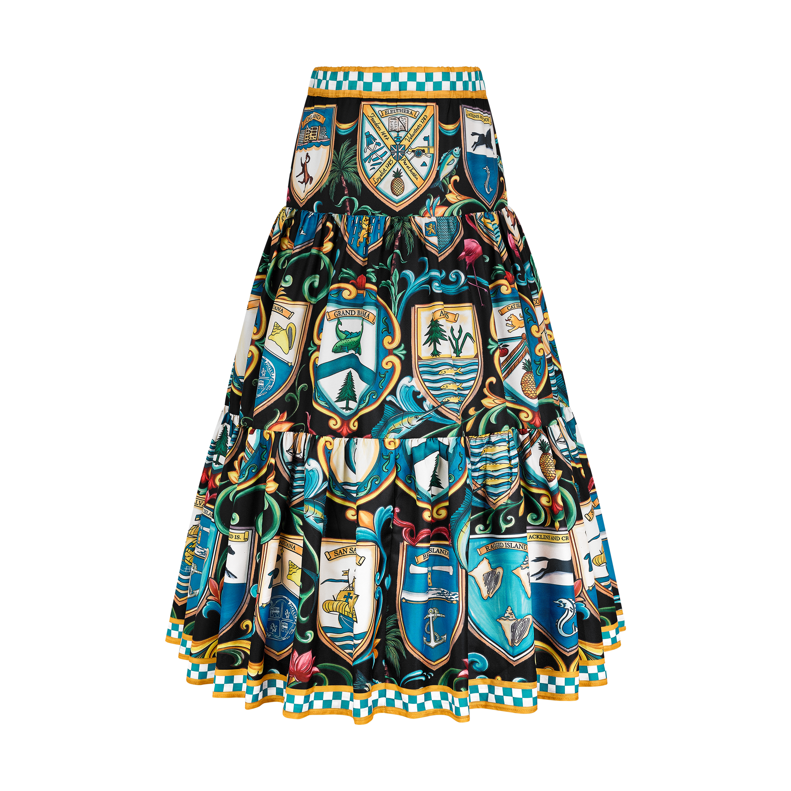 2026 INDEPENDENCE TIERED MAXI SKIRT-BLACK
