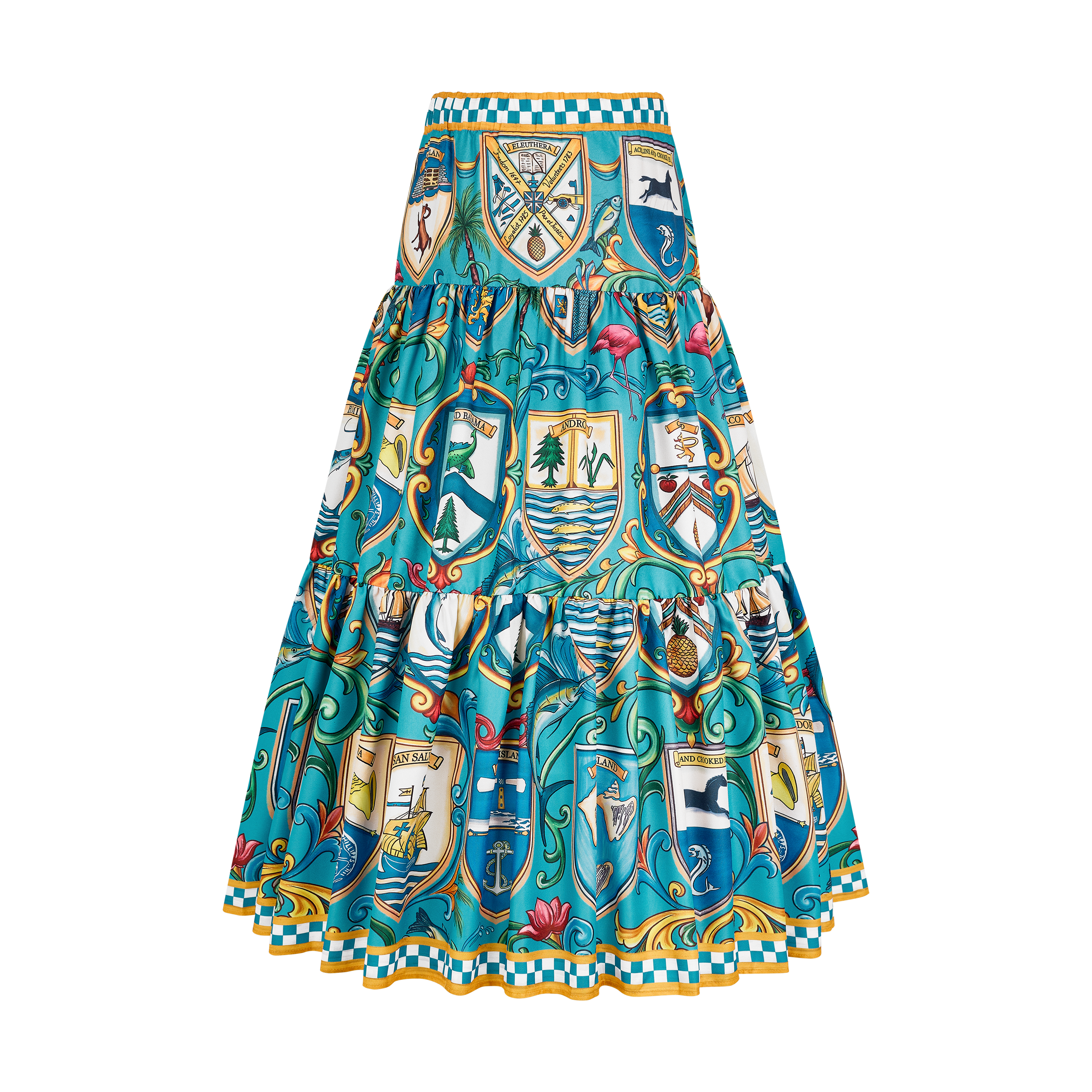 2026 INDEPENDENCE TIERED MAXI SKIRT-AQUA