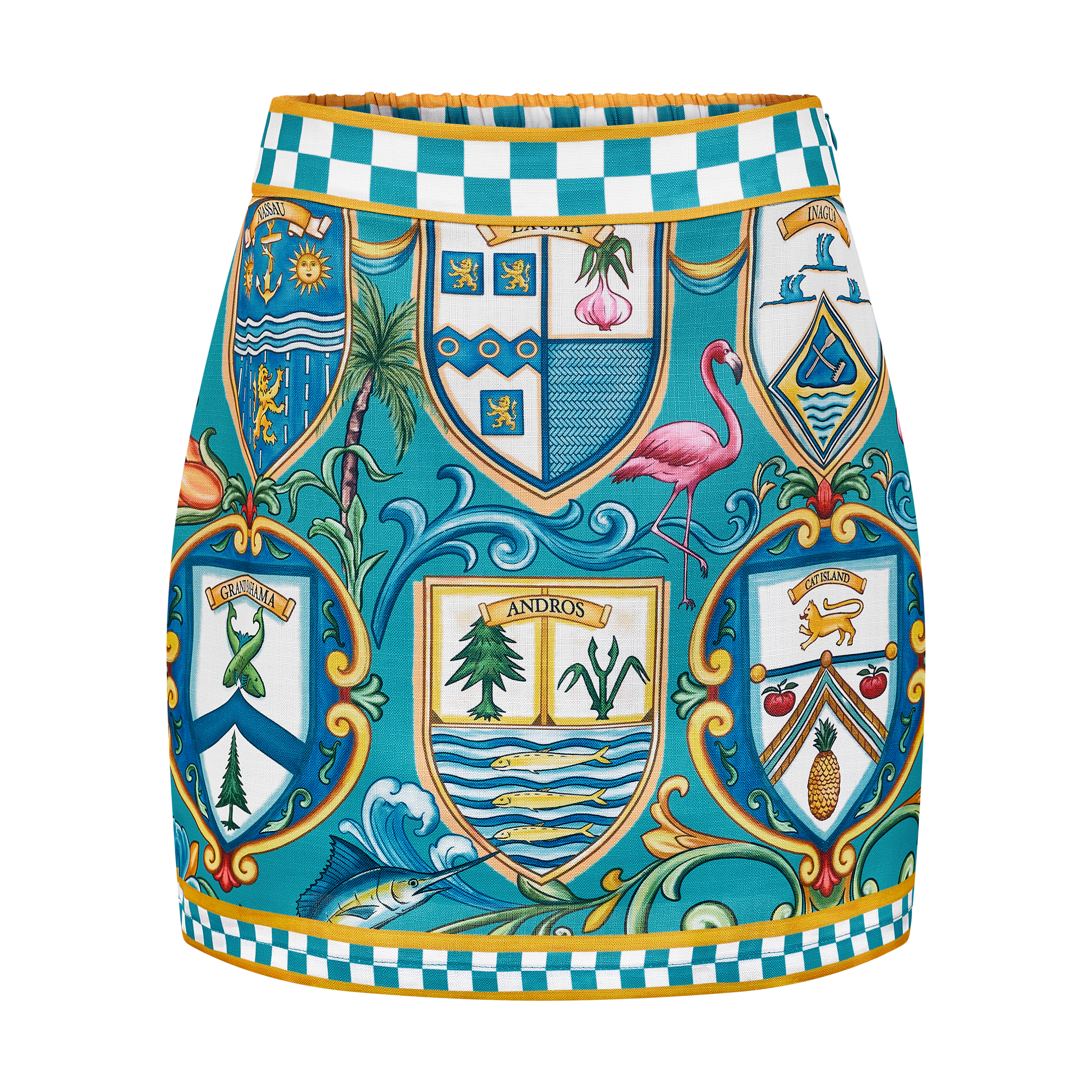 2026 INDEPENDENCE MINI SKIRT-AQUA