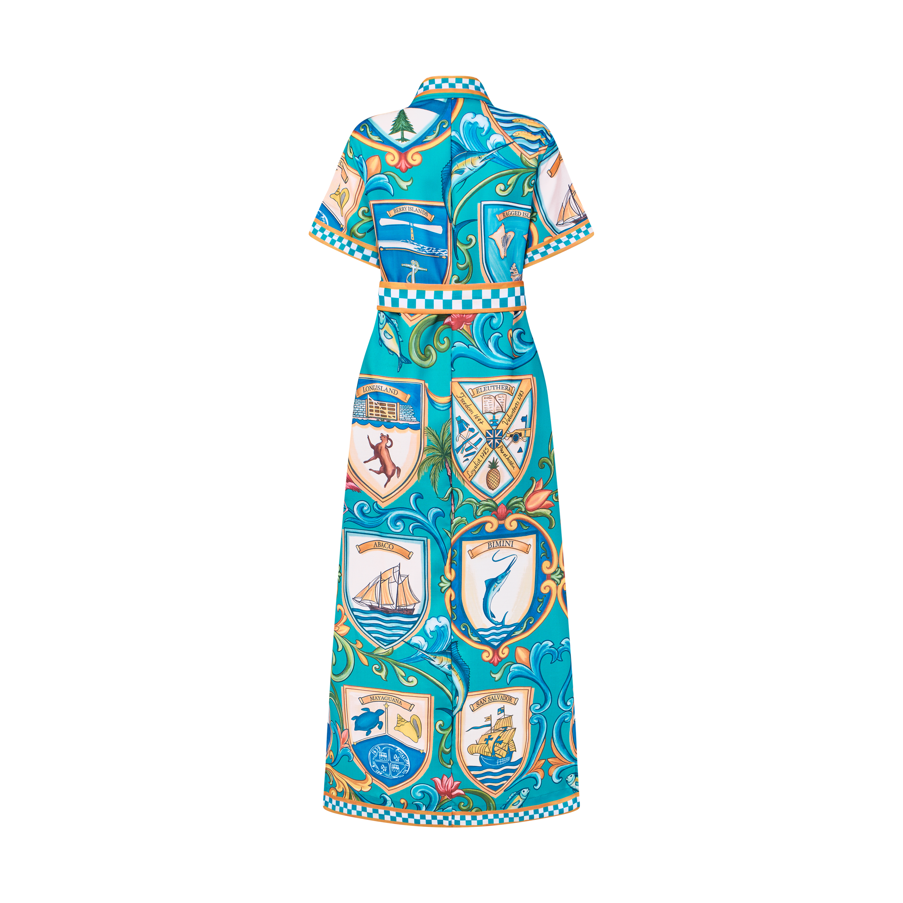 2026 INDEPENDENCE SHIRT DRESS-AQUA