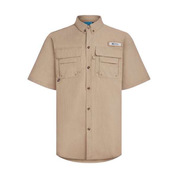 THE SPF BAHAMIANO SHIRT SHORT SLEEVE -TAUPE
