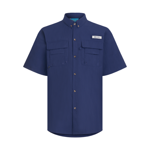 THE SPF BAHAMIANO SHIRT SHORT SLEEVE -NAVY