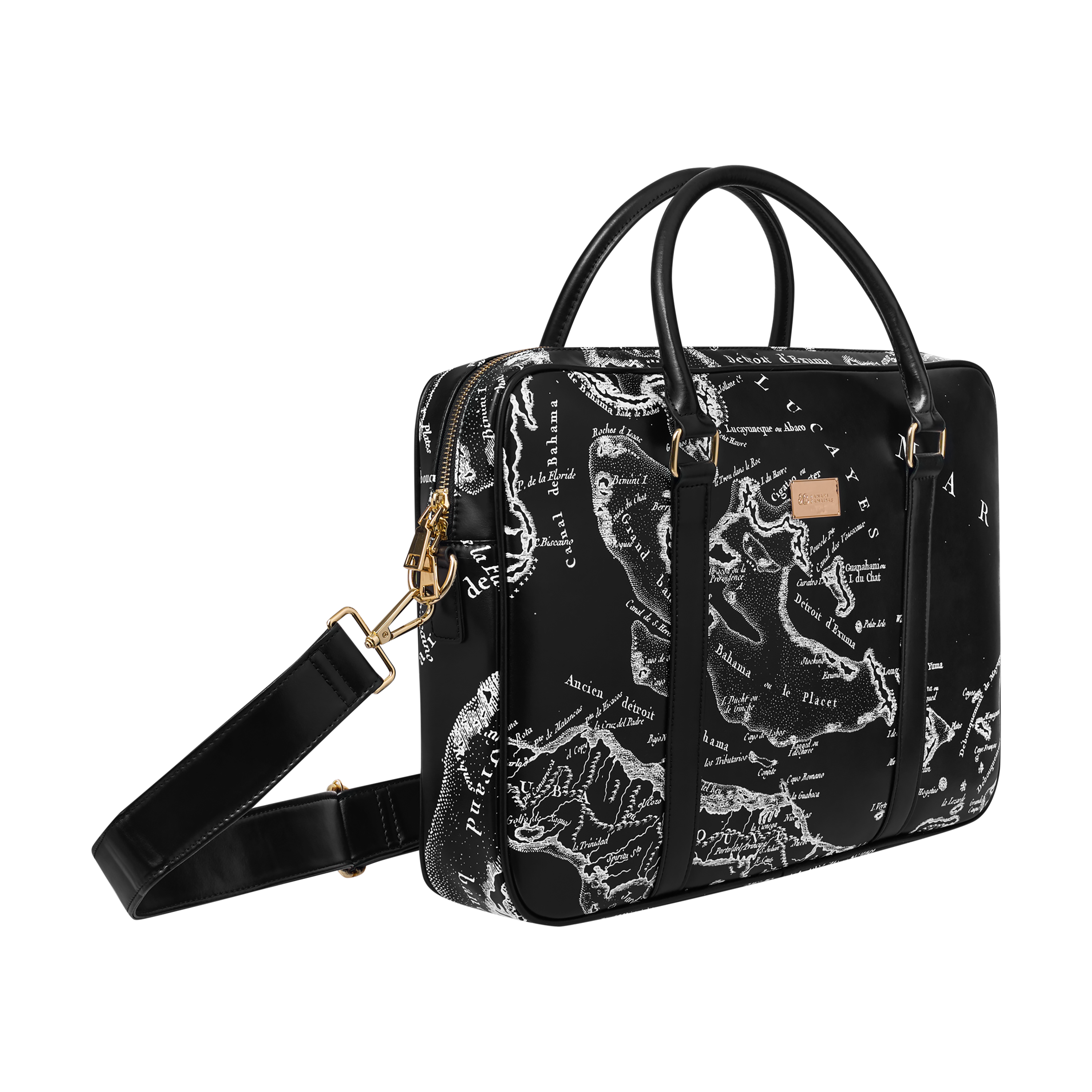 THE CARTE LUCAYOS LAPTOP BAG-BLACK