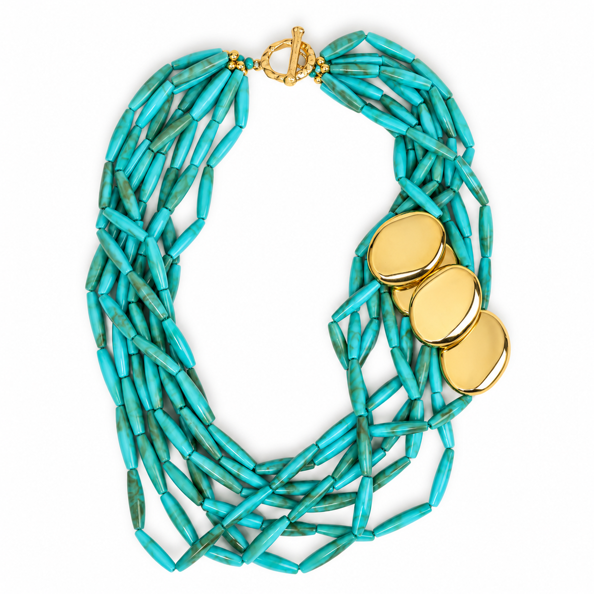 Bahari Castaway Multi-Strand Turquoise Necklace - Turquoise