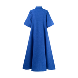 THE COMMERCIA MAXI SHIRT DRESS-BLUE