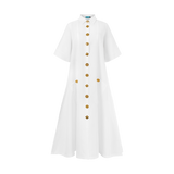 THE COMMERCIA MAXI SHIRT DRESS-WHITE