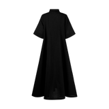 THE COMMERCIA MAXI SHIRT DRESS-BLACK