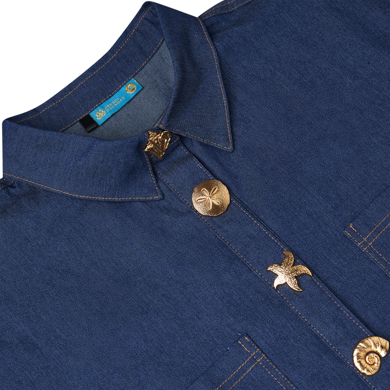 THE DENIM MOD TUNIC-DARK