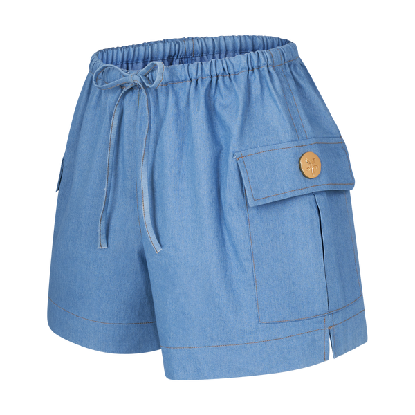THE DENIM CARGO SHORTS-LIGHT