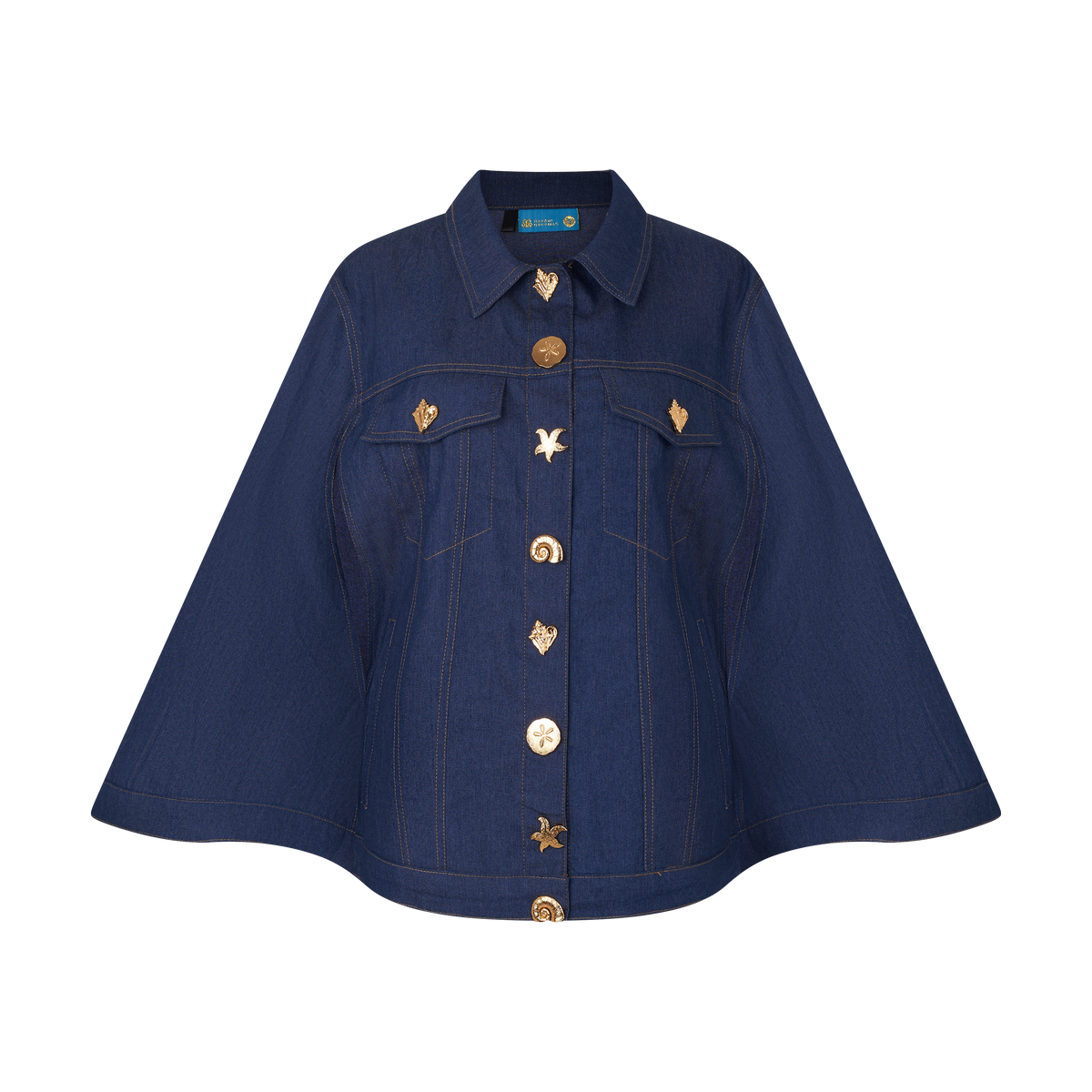THE DENIM CAPE-DARK