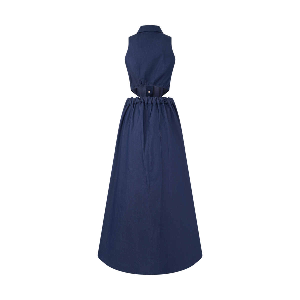 THE DENIM CUTOUT DRESS-DARK